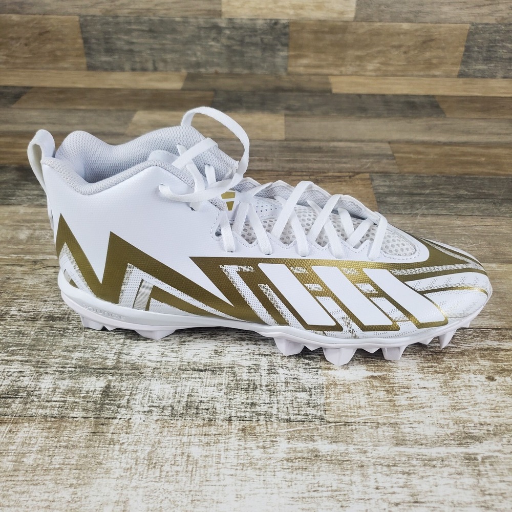 Adidas Freak Spark Mens Cleats‎ Sz 11.5 White/Gold Academy Sports Football Cleat